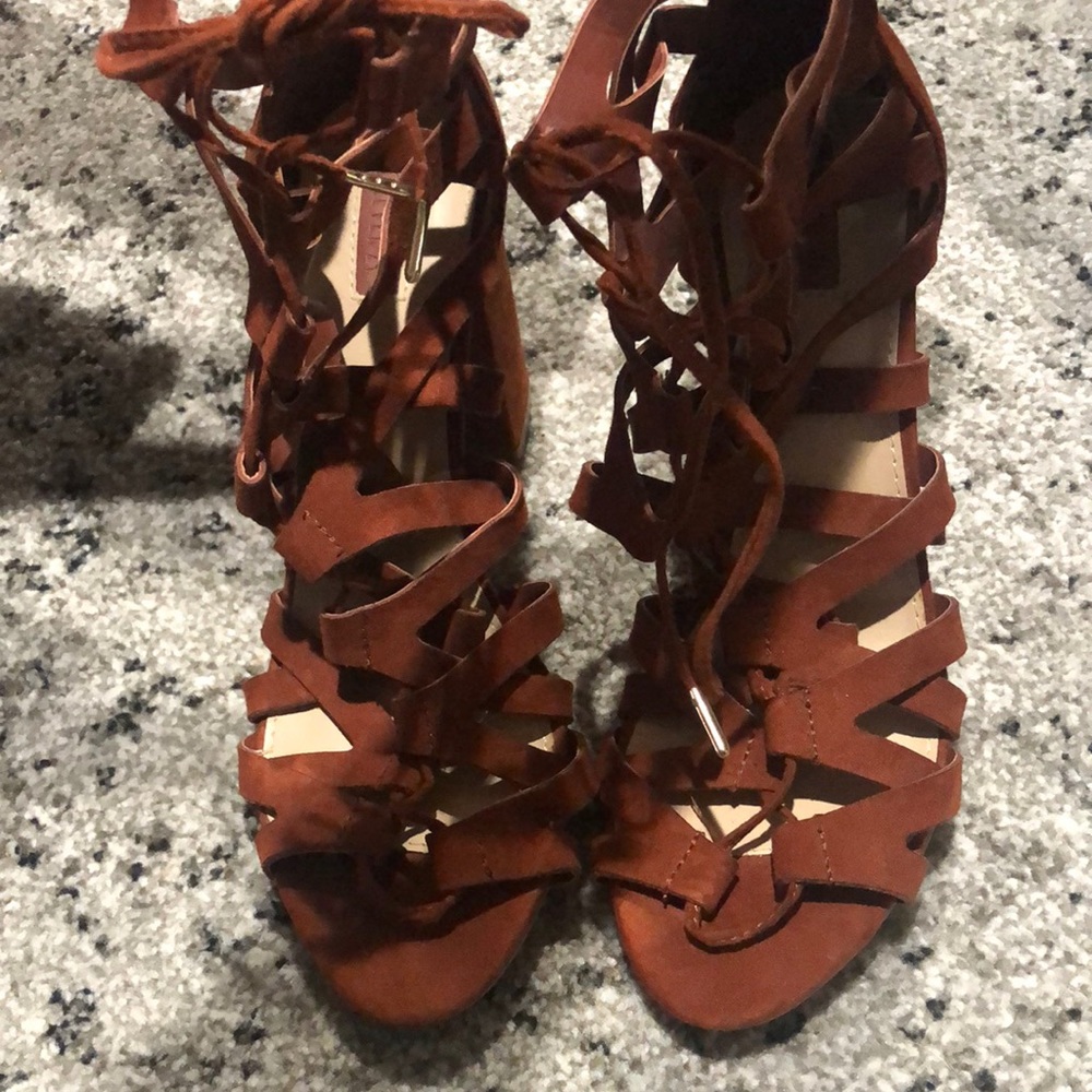 Forever 21 lace up heels